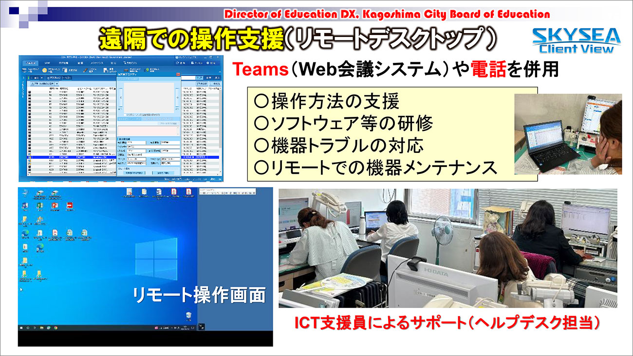 遠隔での操作支援