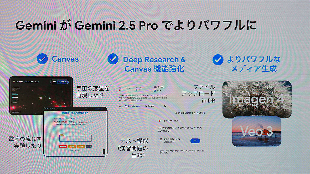 Gemini 2.5 ProによってパワーアップしたというGemini