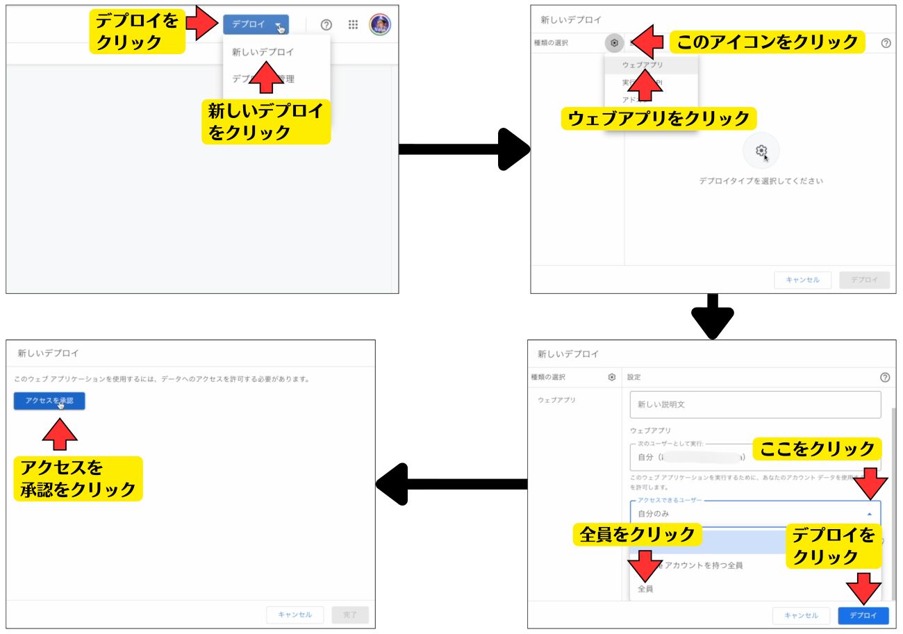 アプリを公開する手順