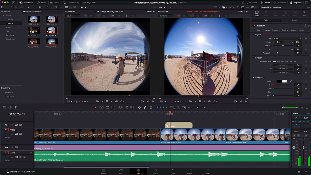 「DaVinci Resolve Studio」の画面イメージ
